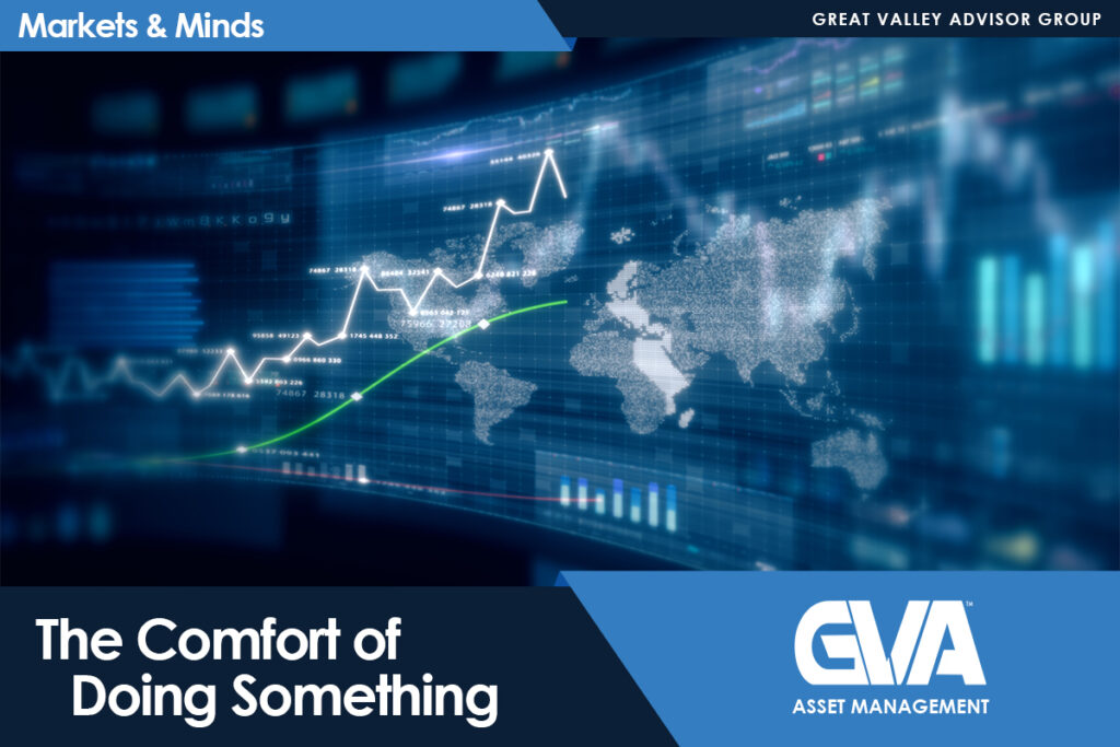 Markets & Minds banner with rising stock lines over a world map and the GVA Asset Management logo.