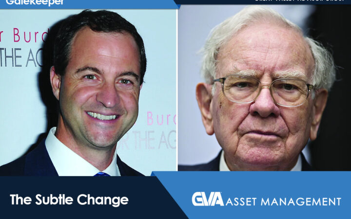 Split banner showing two men in business attire (smiling left, older with glasses right) for The Subtle Change; branding includes Gatekeeper and CVA Asset Management.
